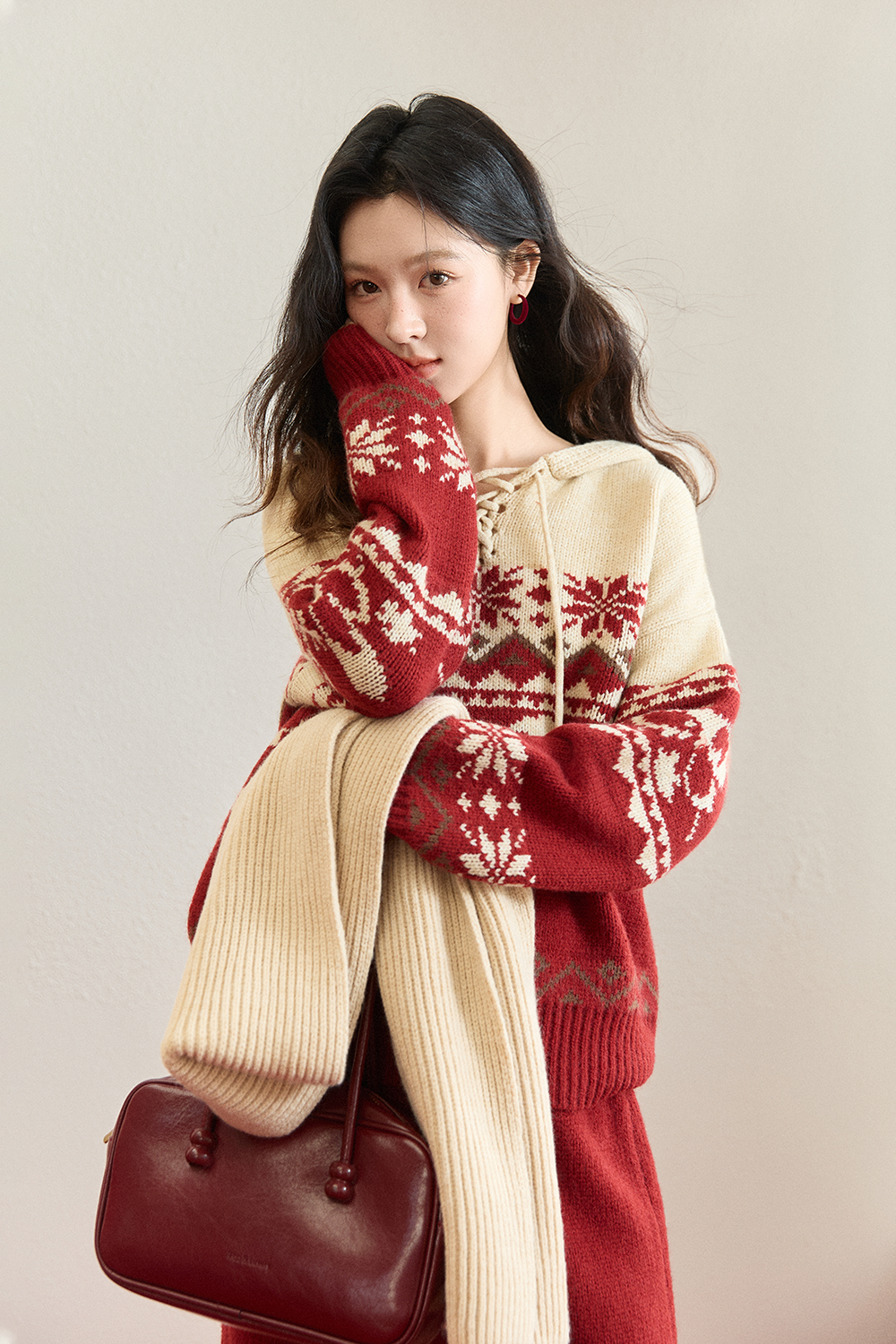 Knit Shirt and Skirt Set