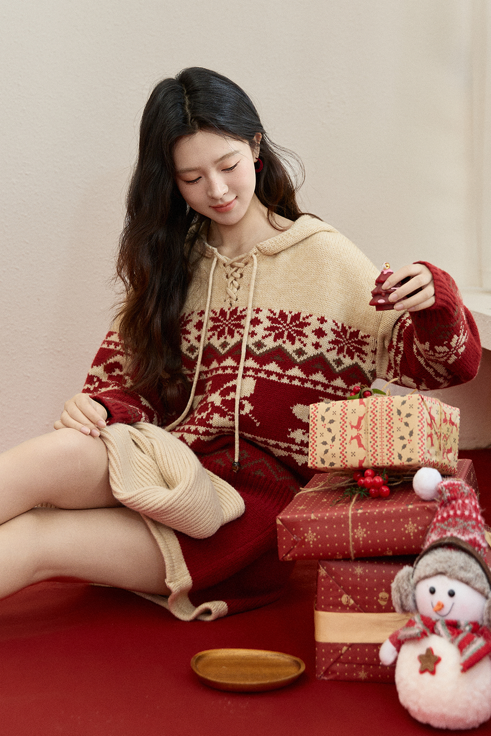 Knit Shirt and Skirt Set