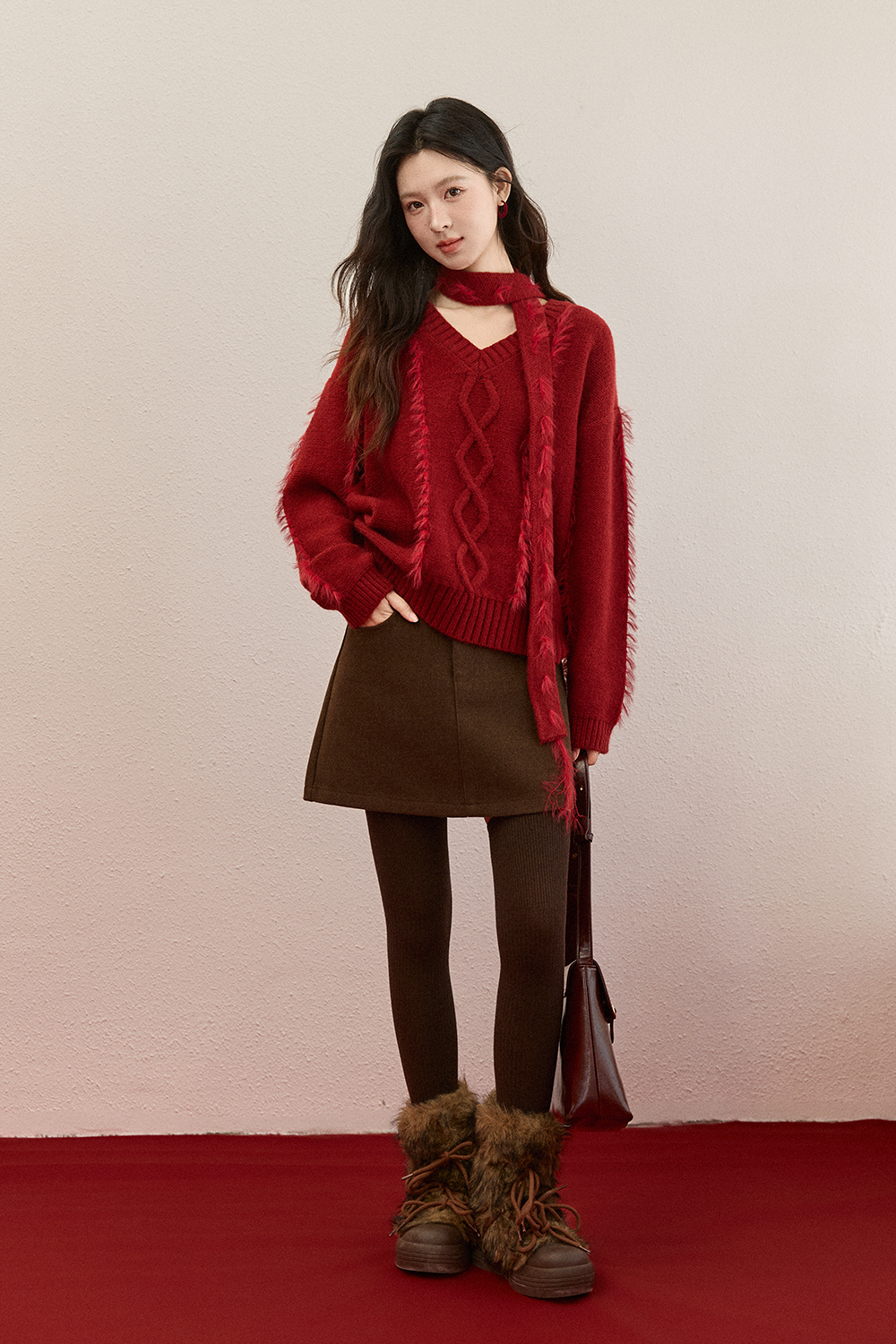 Knit Shirt+Ribbon for Women