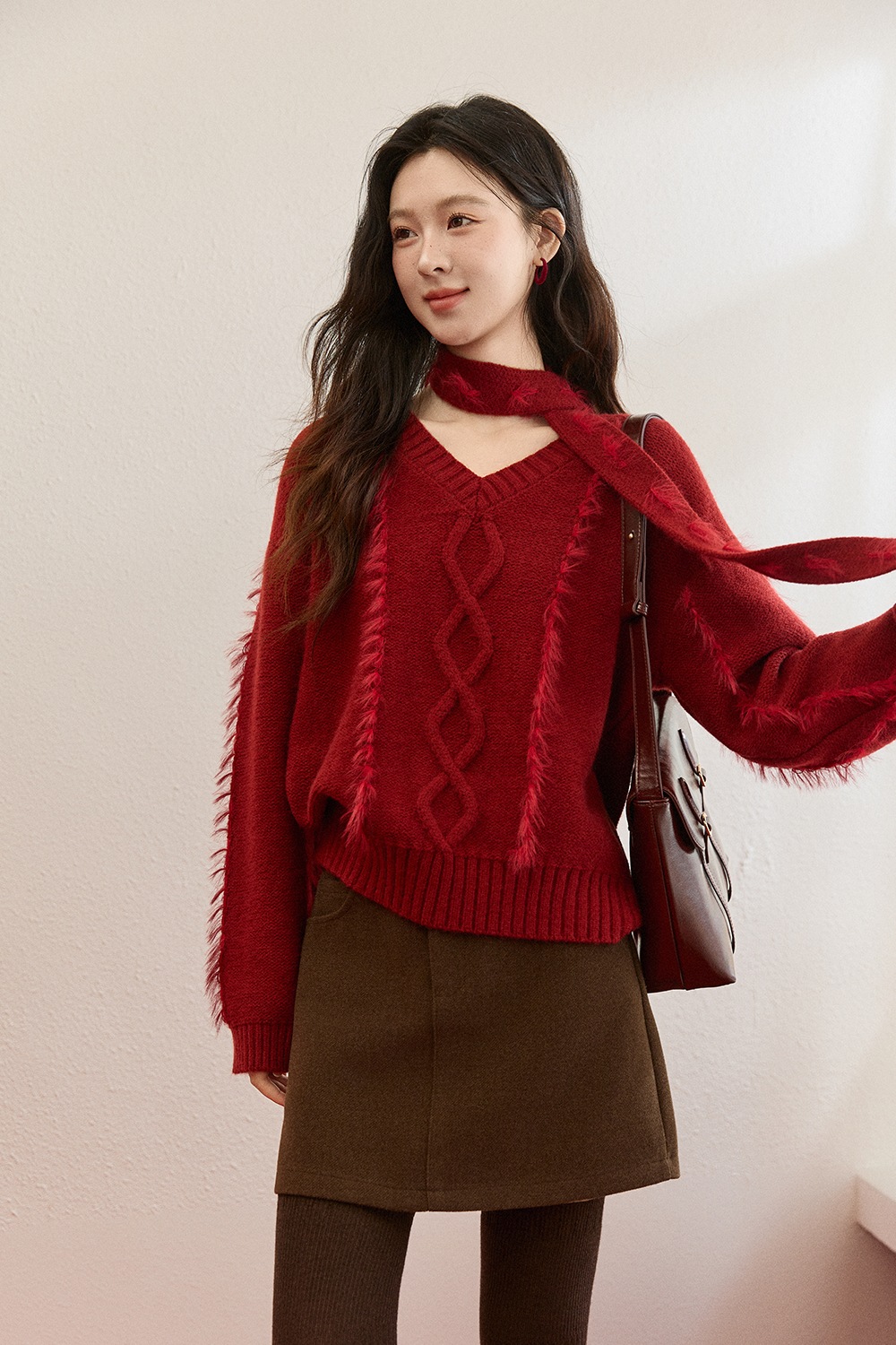 Knit Shirt+Ribbon for Women