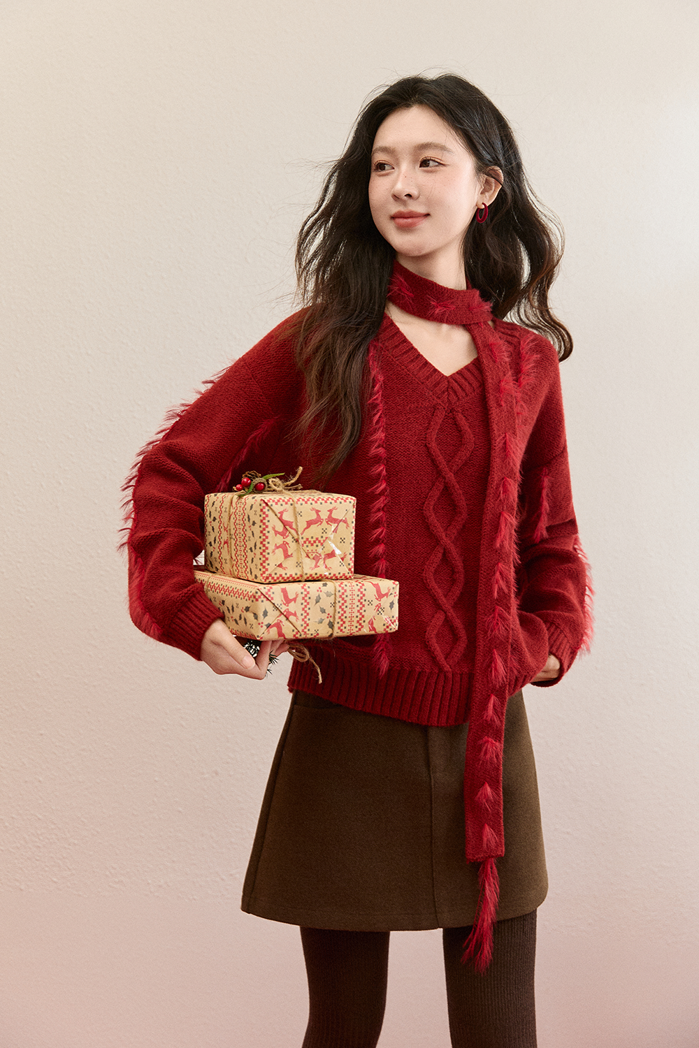 Knit Shirt+Ribbon for Women