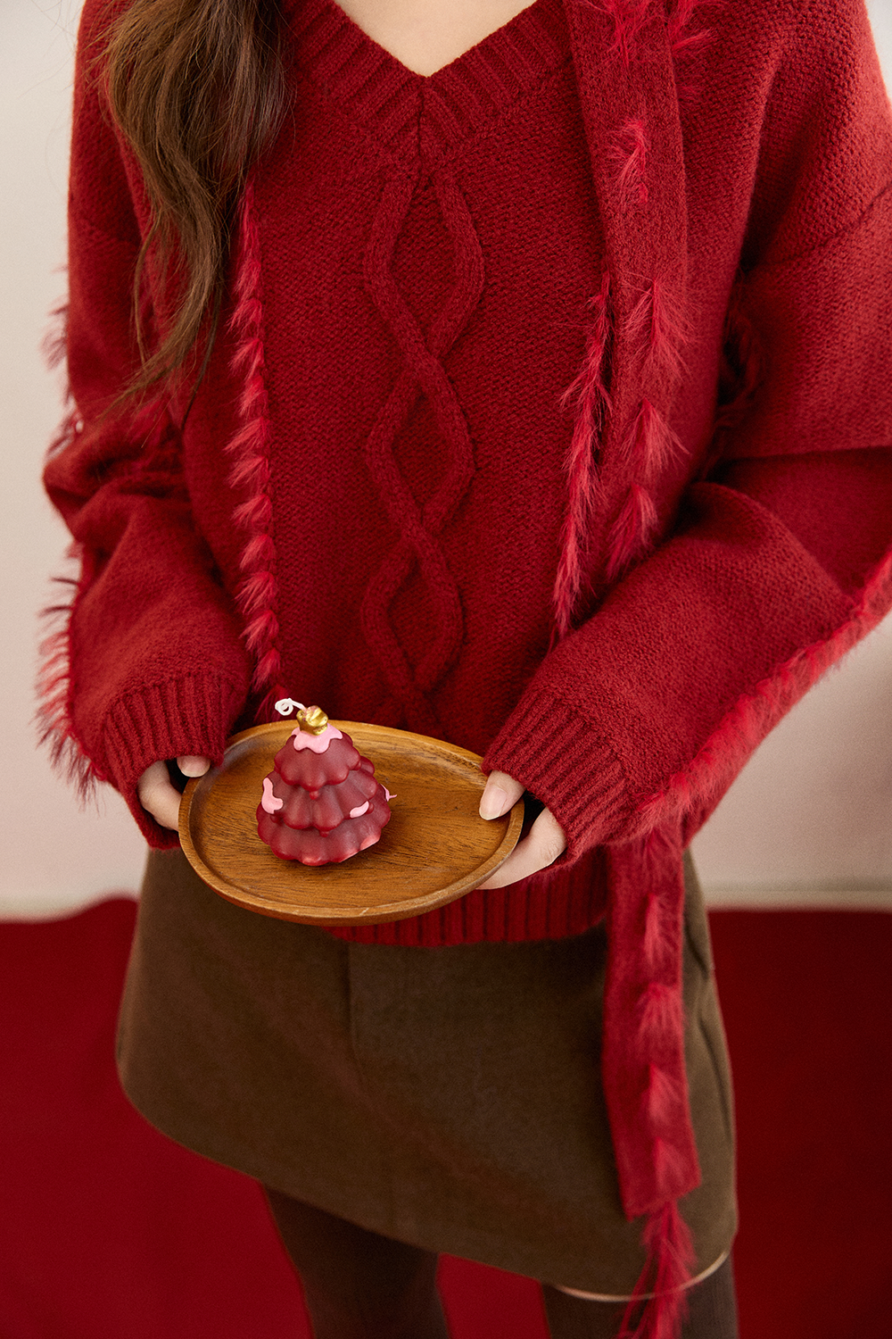 Knit Shirt+Ribbon for Women