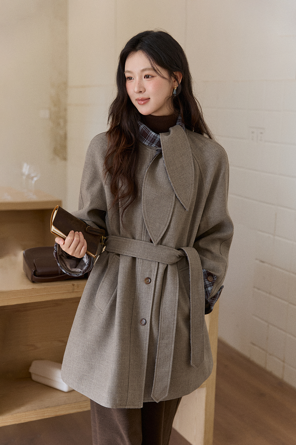 여성용 코트+벨트