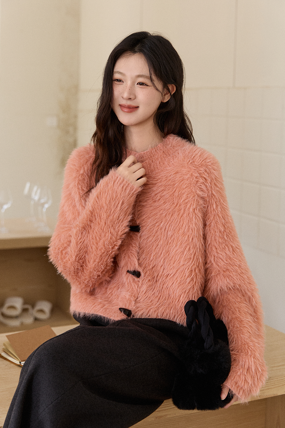 여성용 니트 셔츠