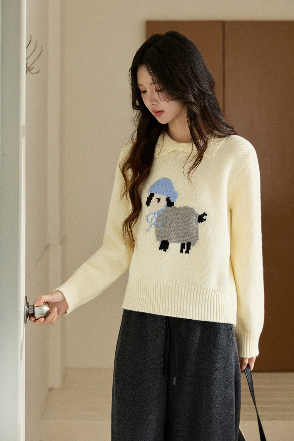 여성용 니트 셔츠