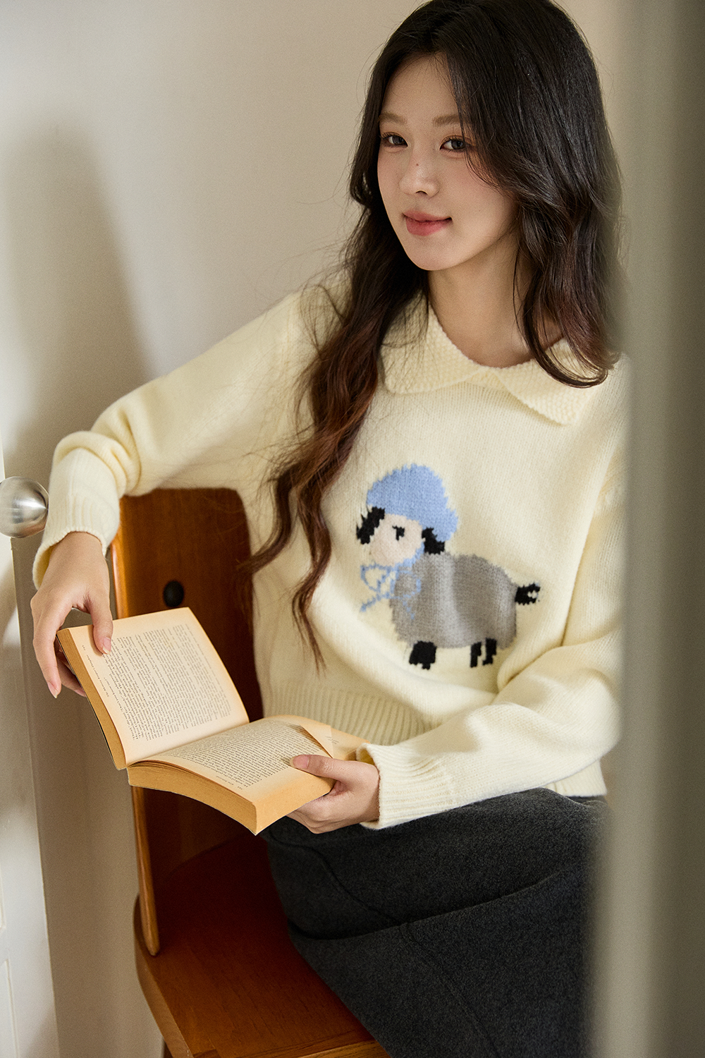 여성용 니트 셔츠