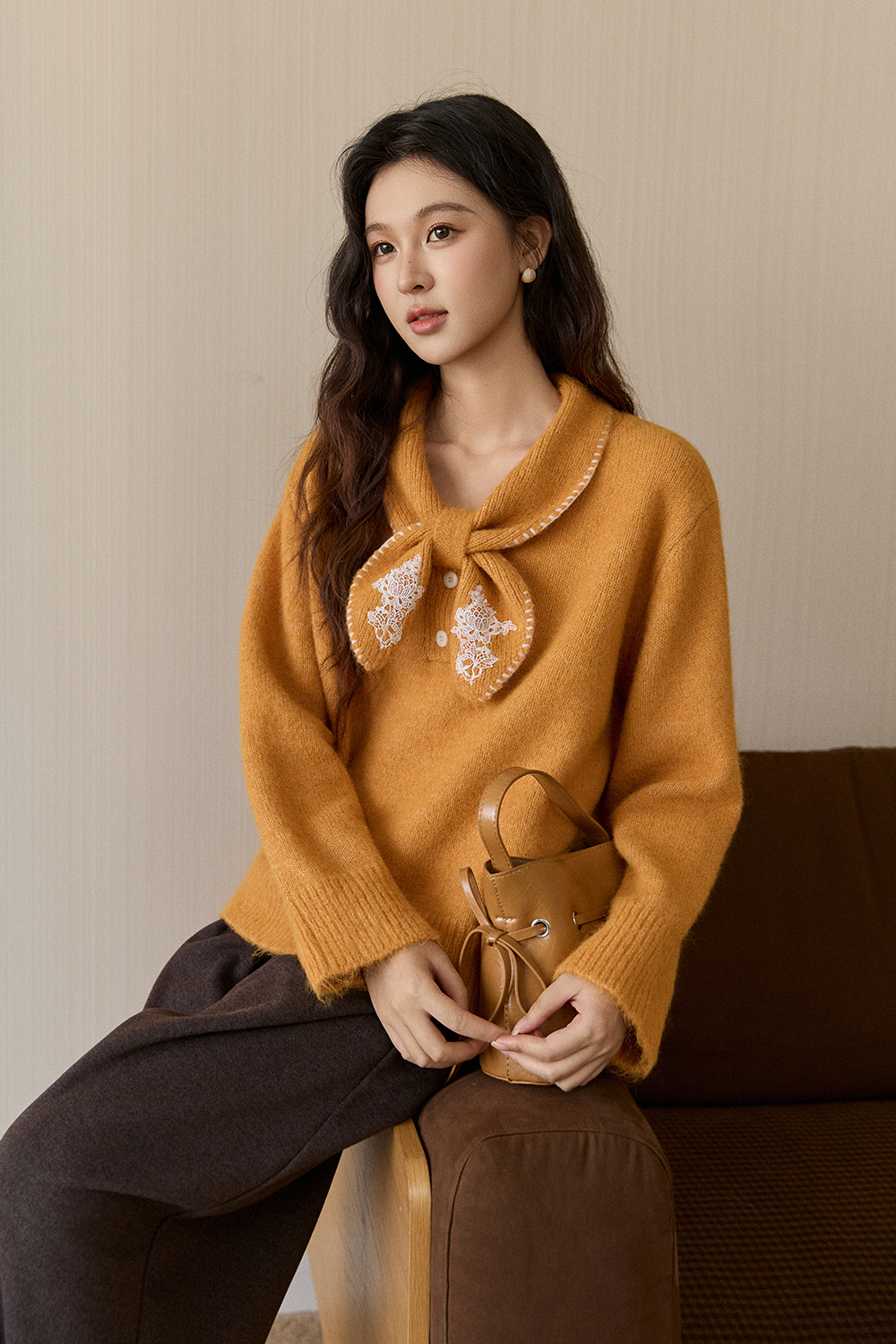 여성용 니트 셔츠