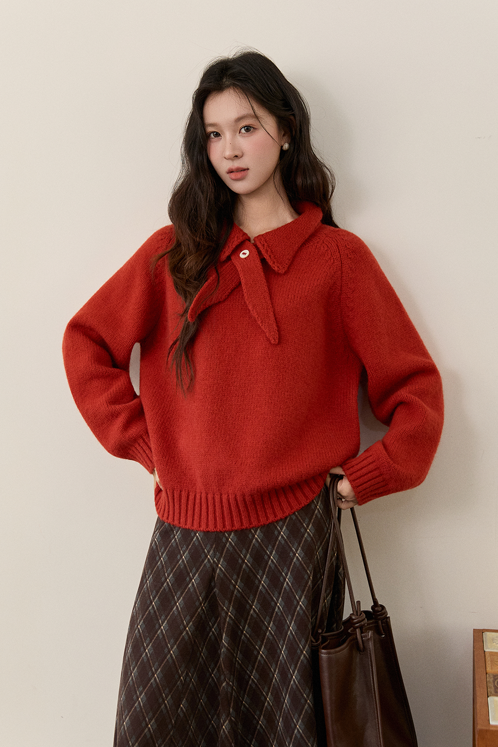 Knit Shirt+Tie for Women