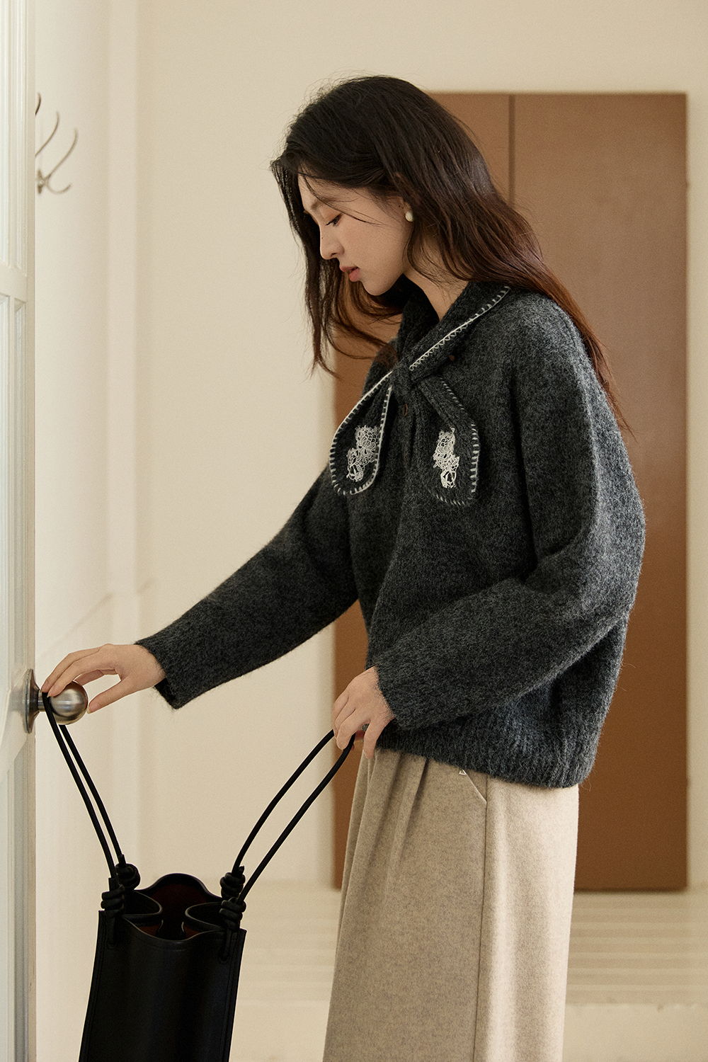 여성용 니트 셔츠