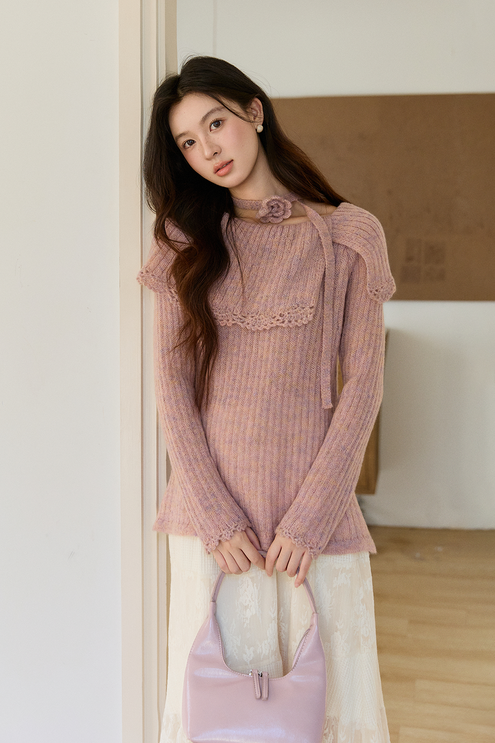 Knit Shirt+ Tie for Women