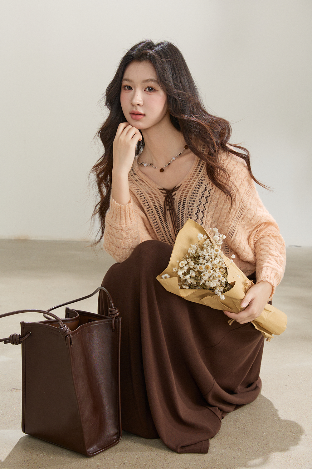 Set Kemeja dan Rok Rajut Dijual Terpisah