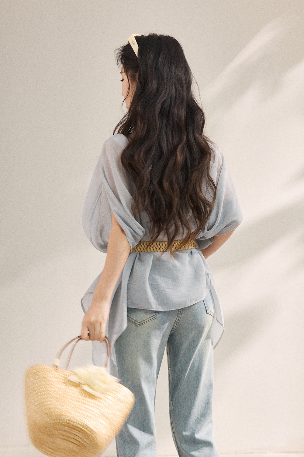 เสื้อ blouses+เข็มขัดสำหรับผู้หญิง