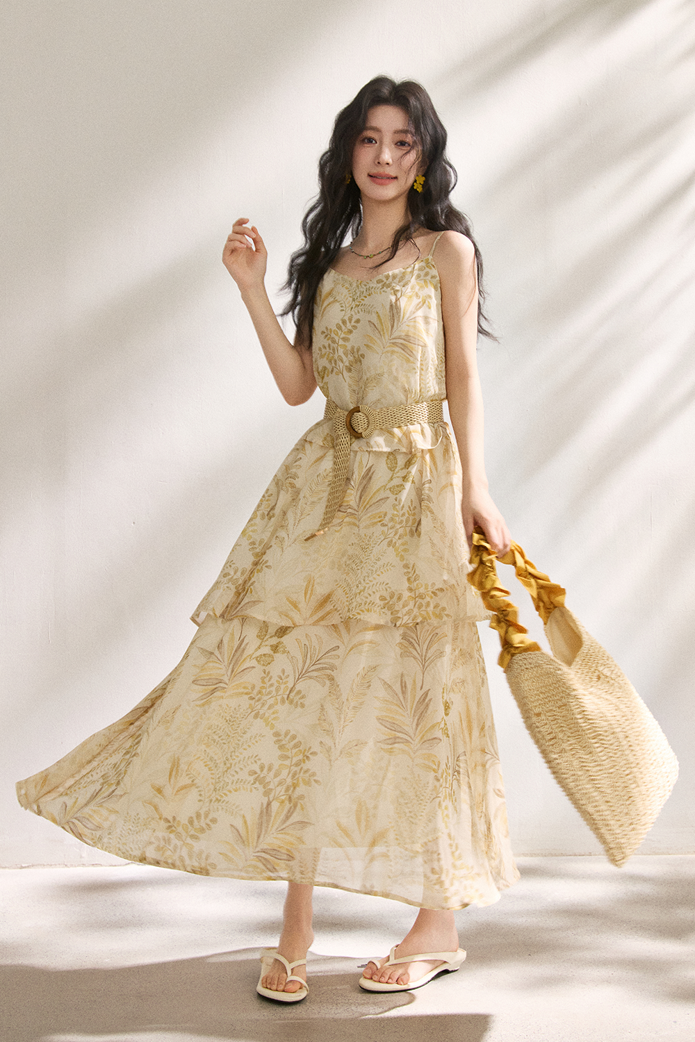 Maxi Dress+Belt for Women