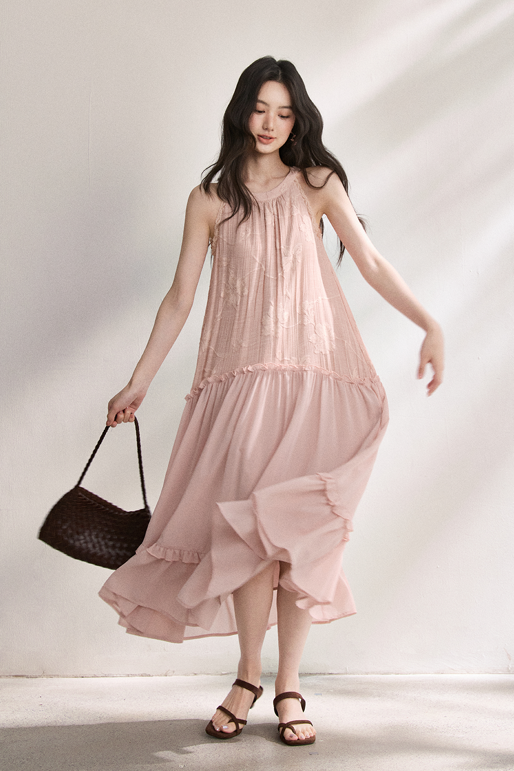 Maxi Dress+Ribbon+Belt for Women