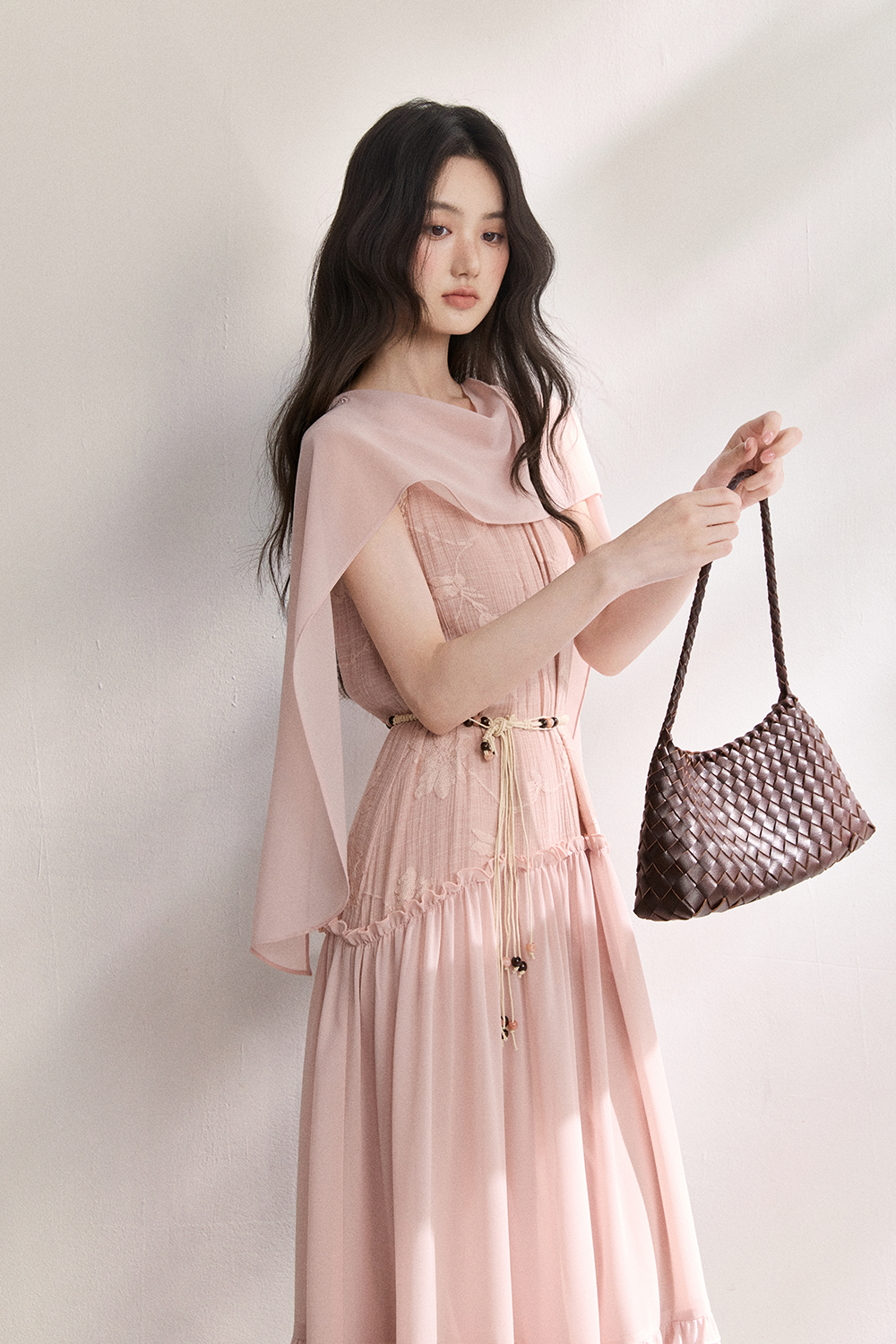 Maxi Dress+Ribbon+Belt for Women