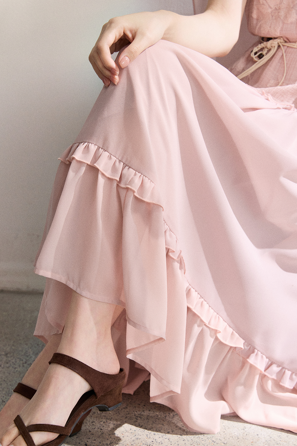 Maxi Dress+Ribbon+Belt for Women