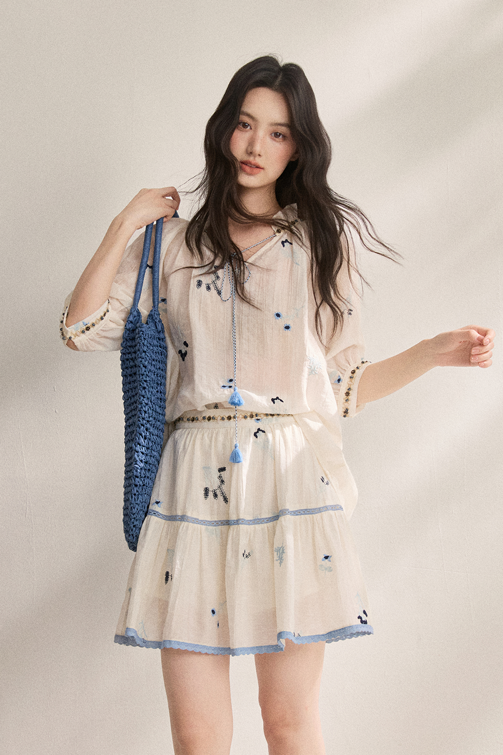 Blouse and Skirt Set