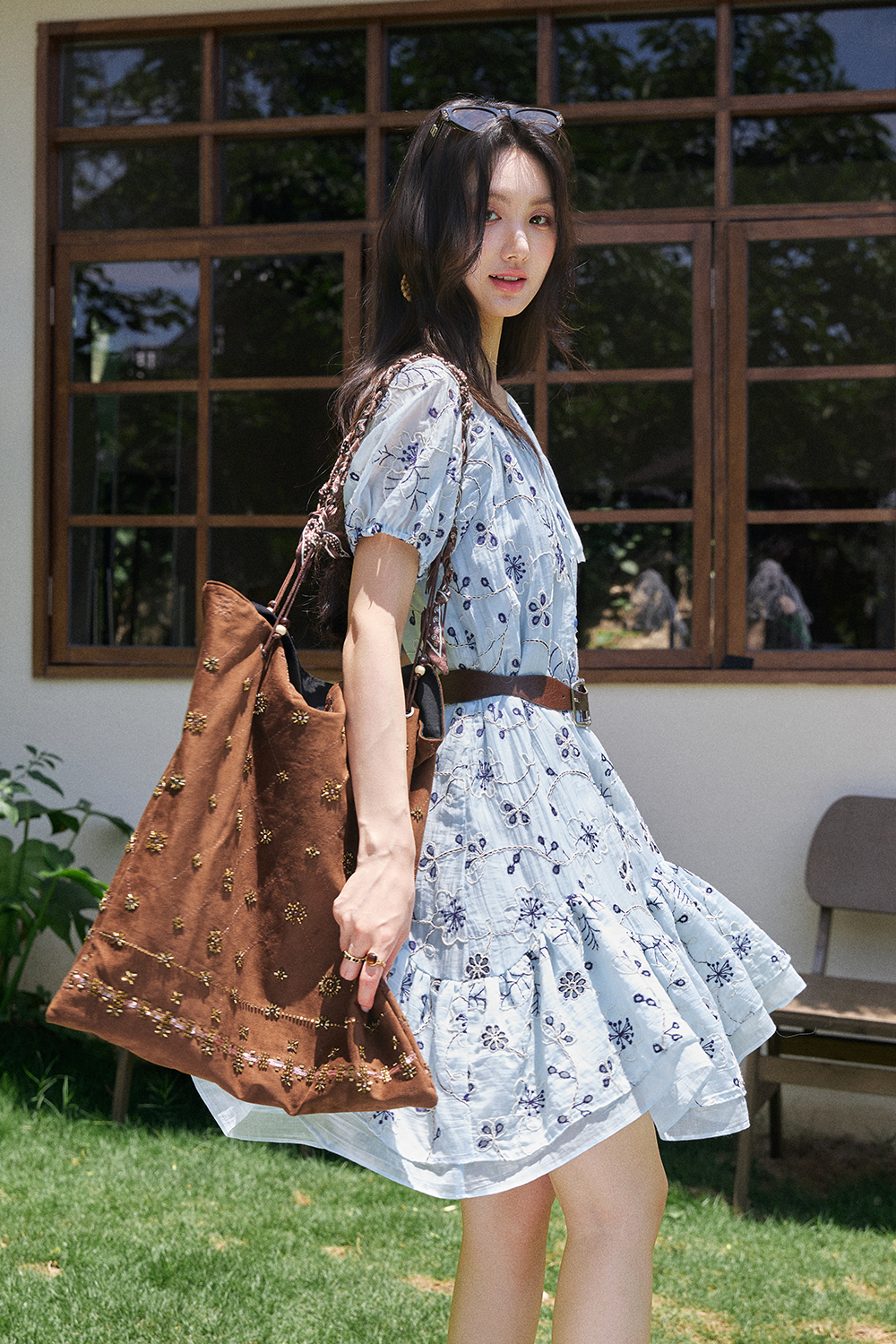 Midi Dress+Belt for Women
