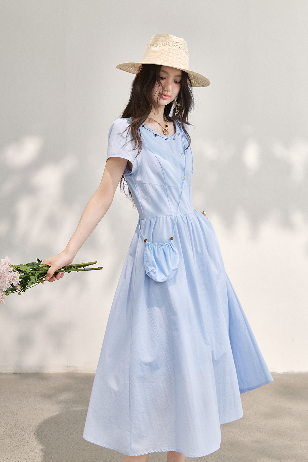 Maxi Dress+Bag for Women