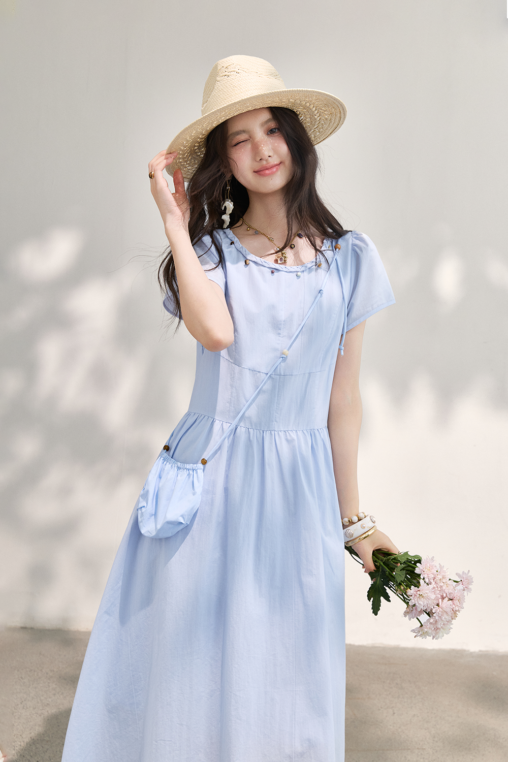 Maxi Dress+Bag for Women