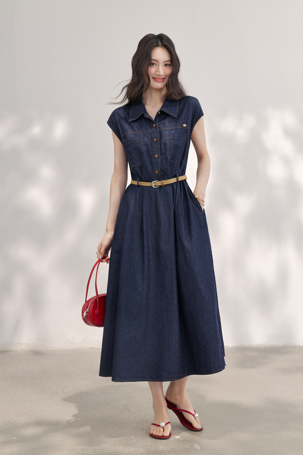 Maxi Dress+Belt for Women