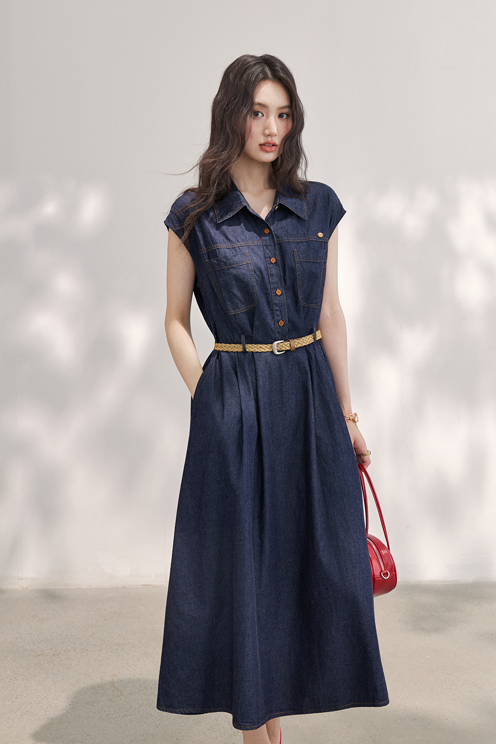 Maxi Dress+Belt for Women