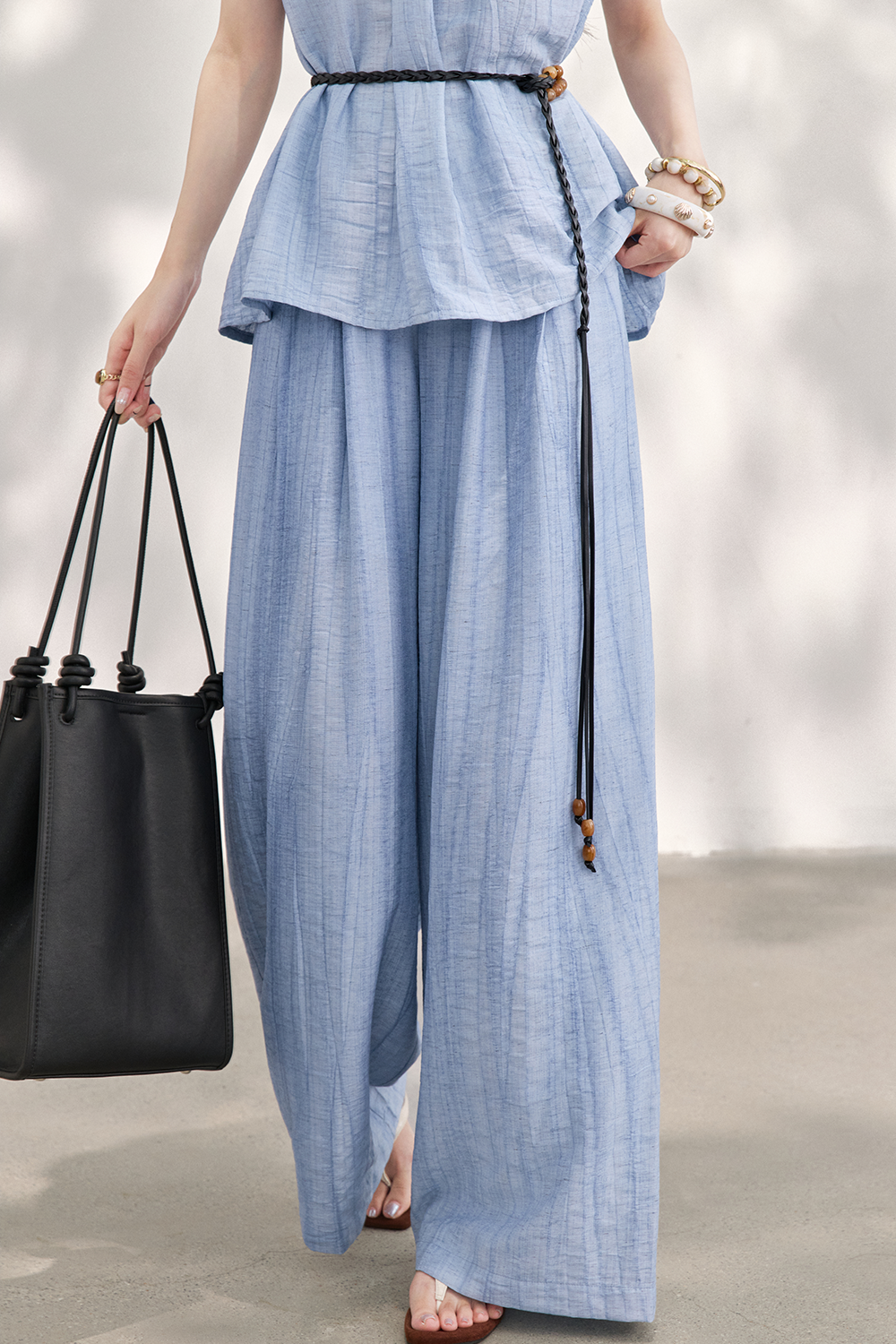 Blouse and Pant Set+Belt