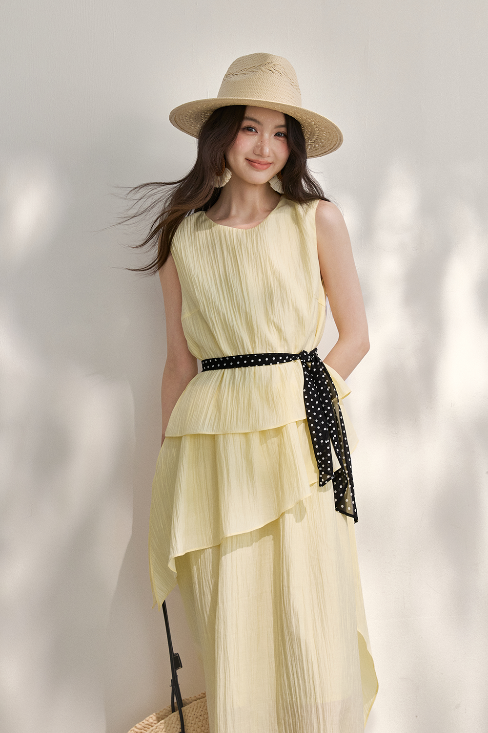 Maxi Dress+Silk Scarf for Women