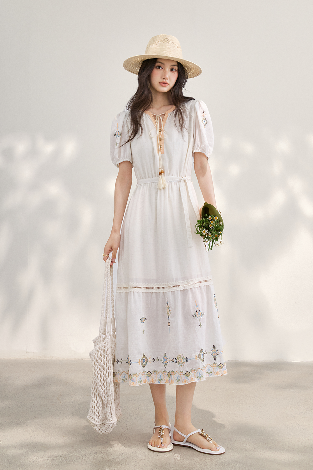 Maxi Dress+Belt for Women