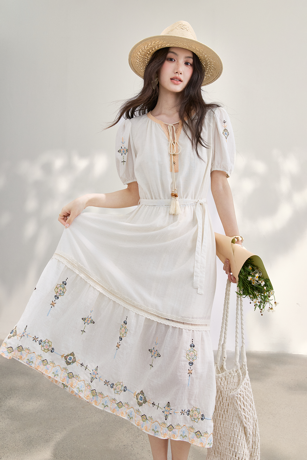 Maxi Dress+Belt for Women