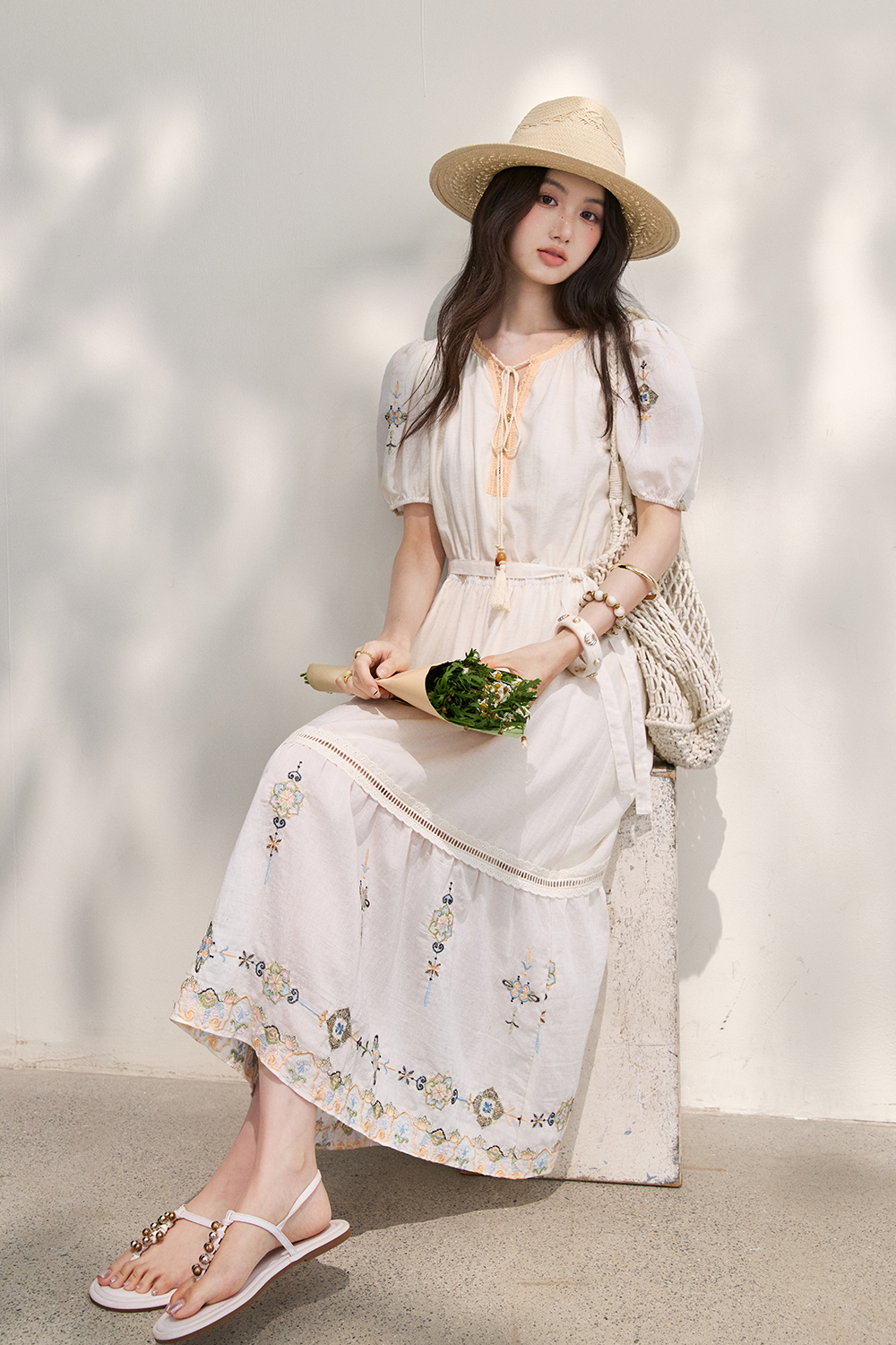 Maxi Dress+Belt for Women
