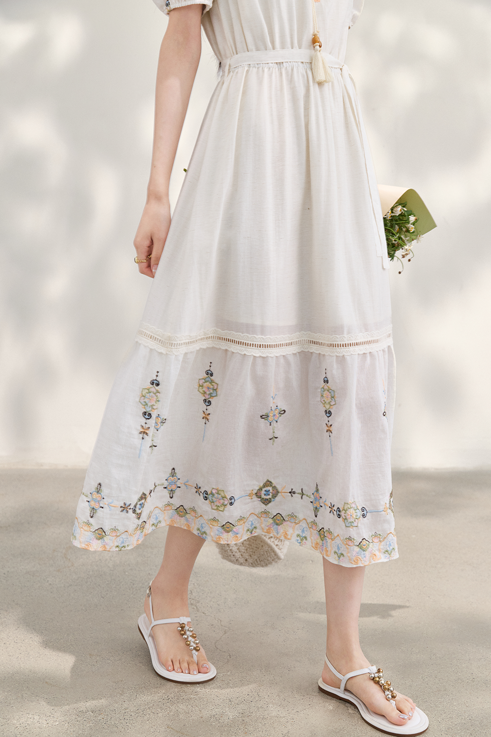 Maxi Dress+Belt for Women