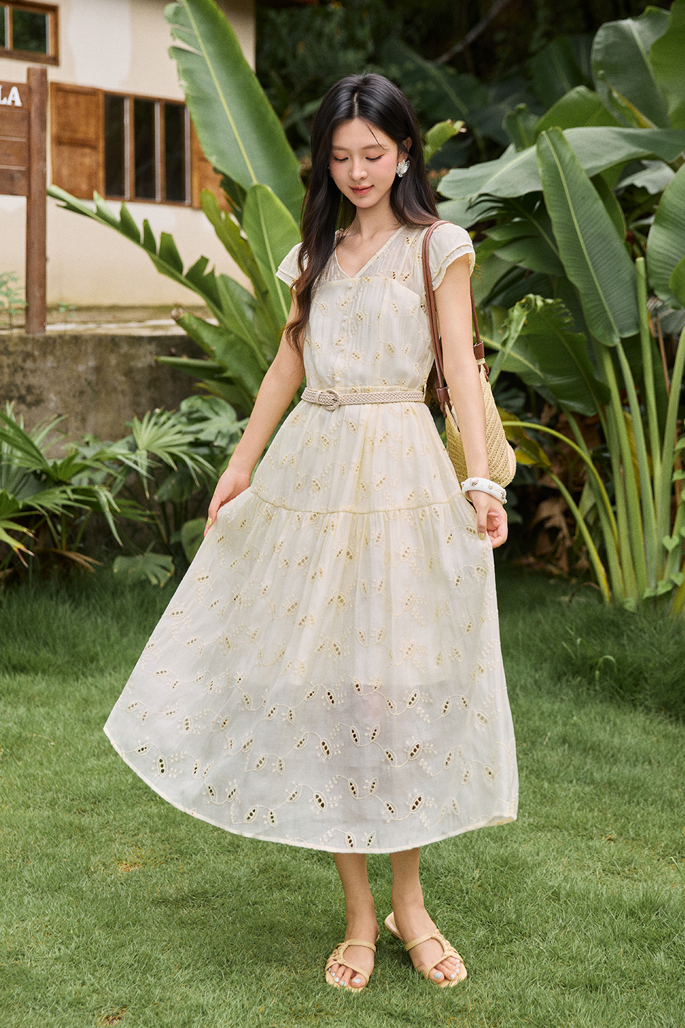 Maxi Dress+Belt for Women