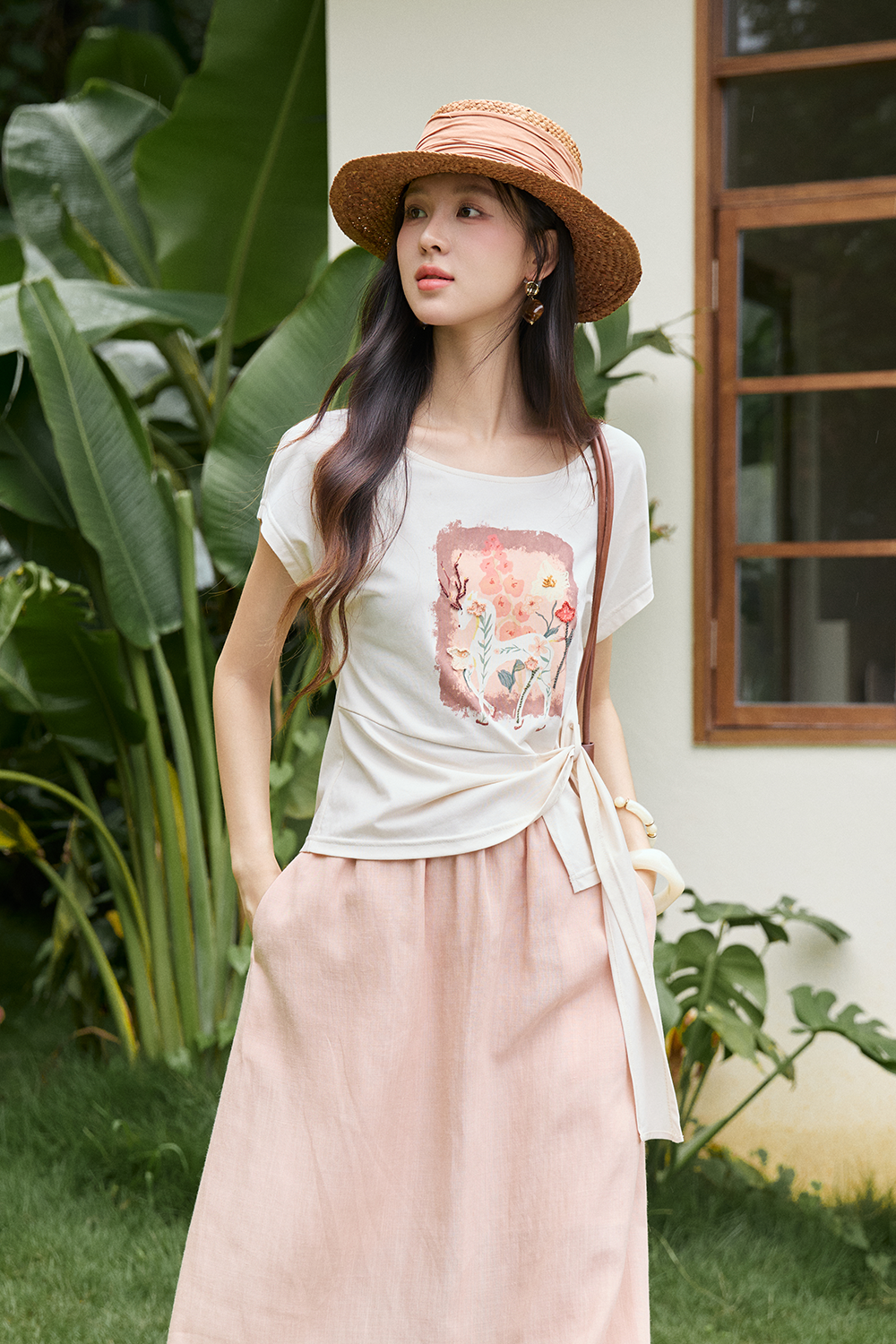 T-shirt and Skirt Set