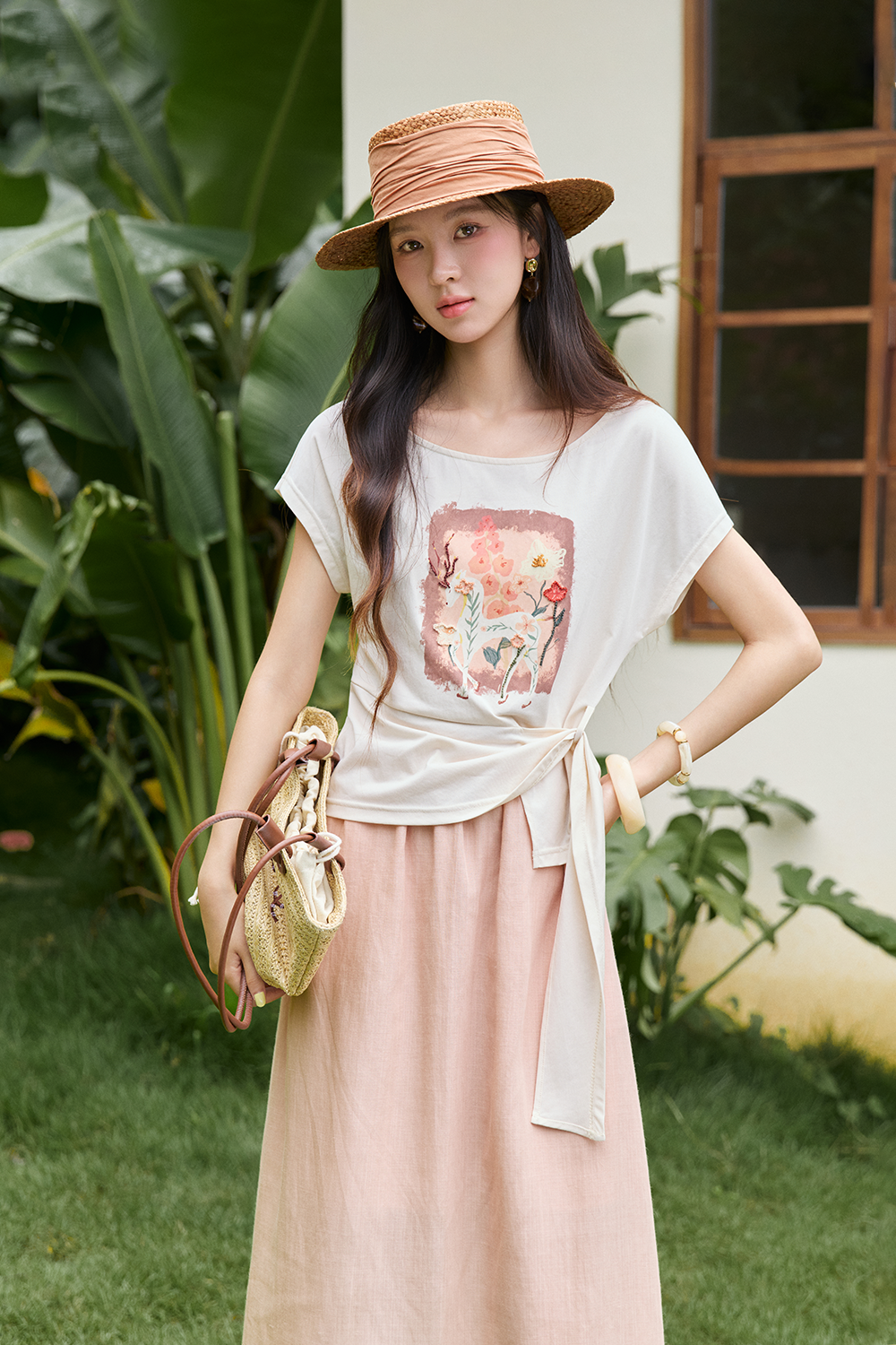 T-shirt and Skirt Set