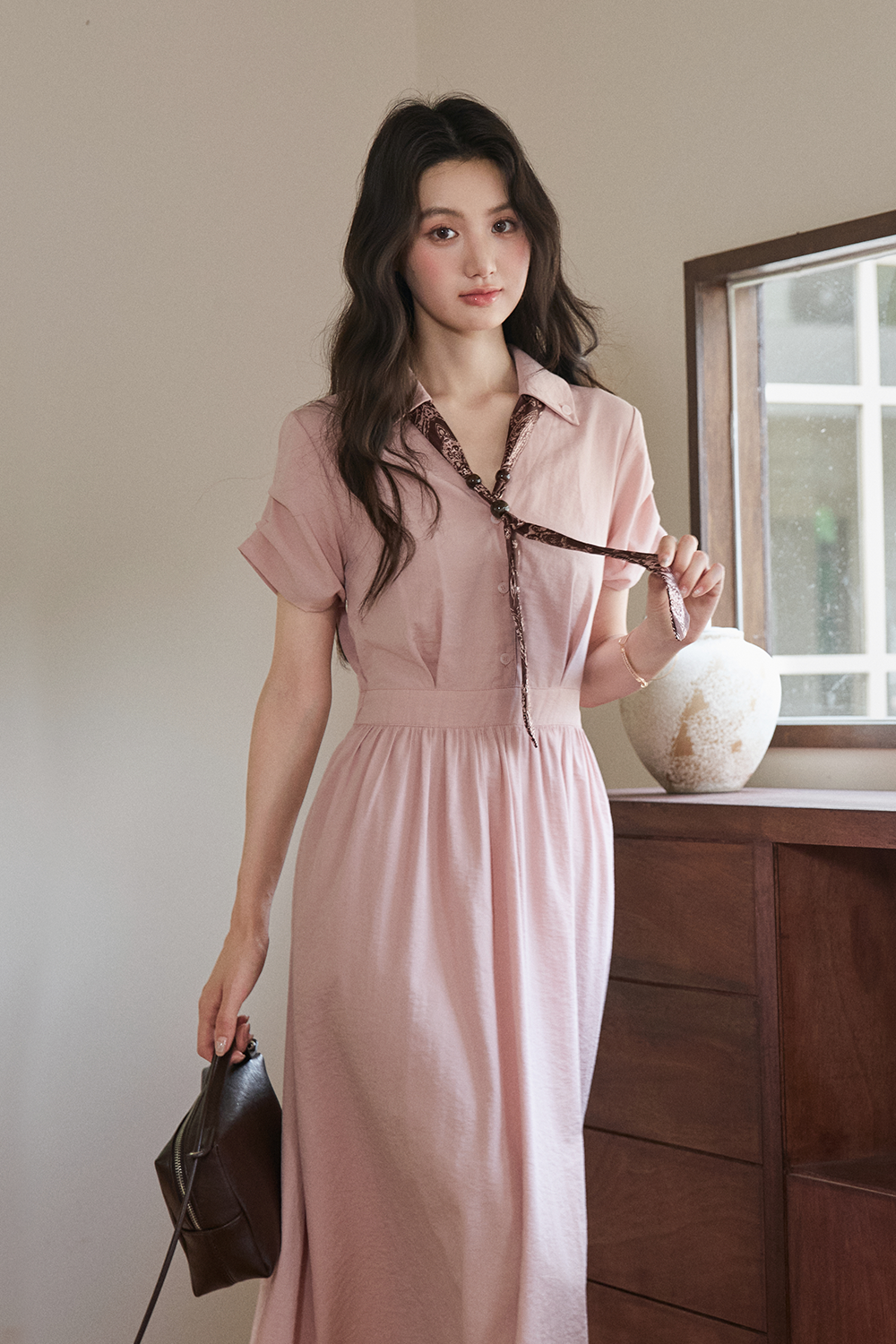 Maxi Dress for Women+Silk Scarf