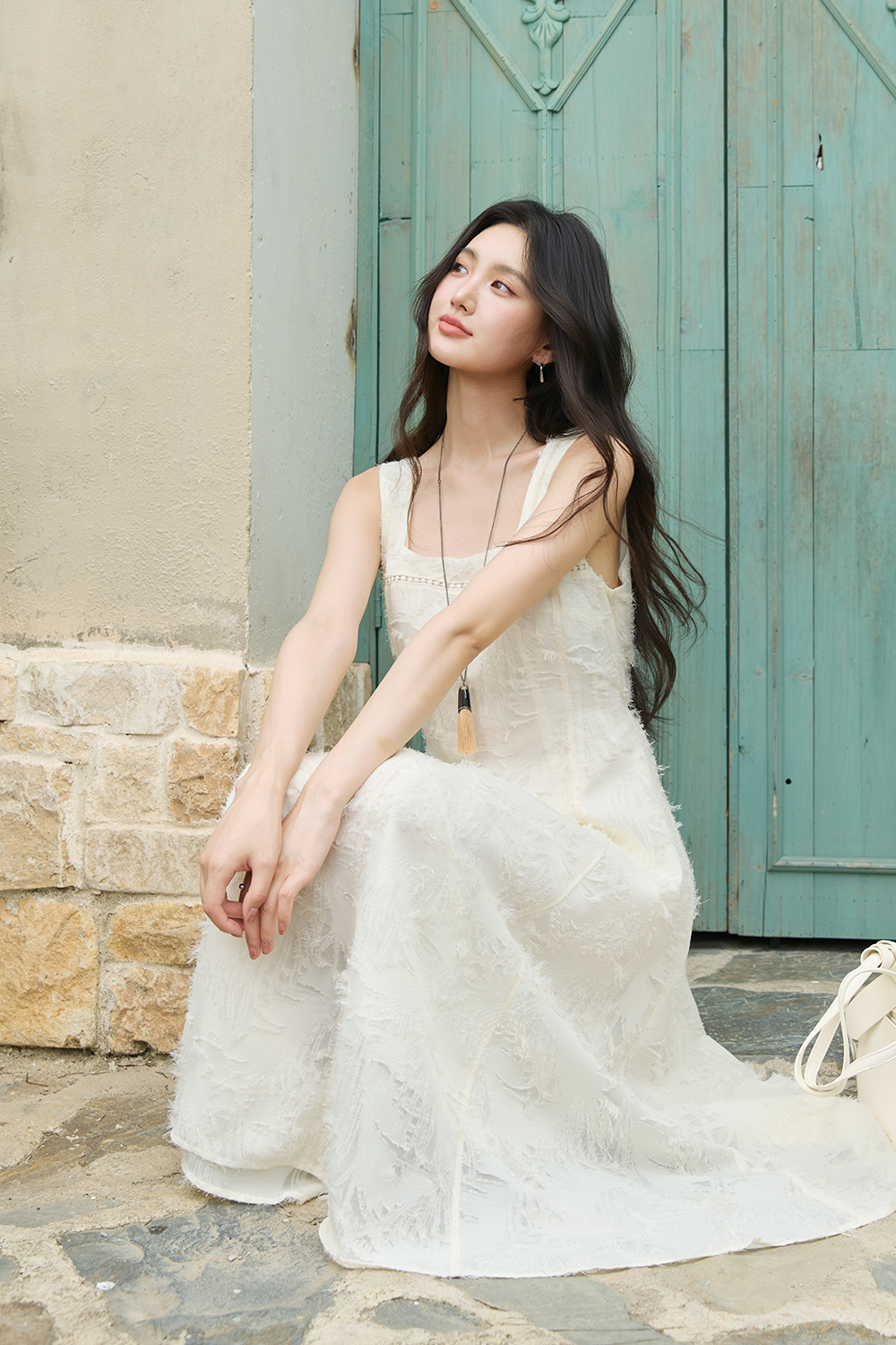 여성용 스파게티 스트랩 드레스