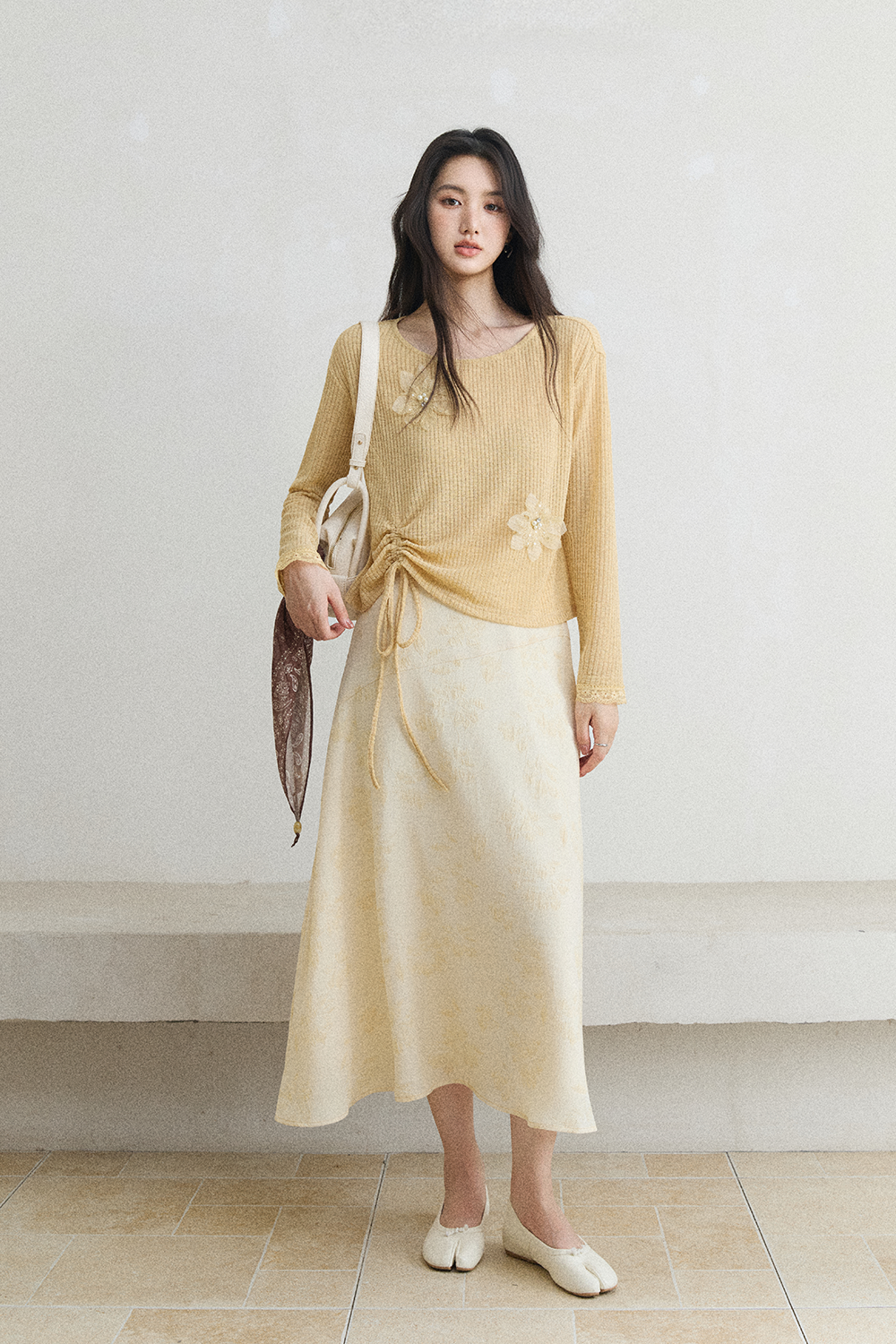 Knit Shirt and Skirt Set