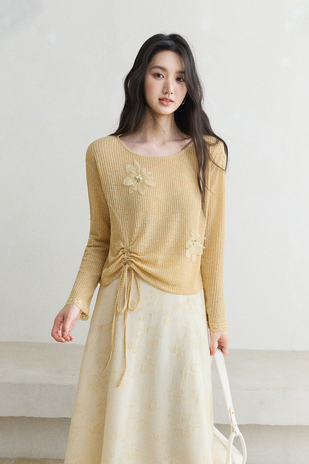 Knit Shirt and Skirt Set