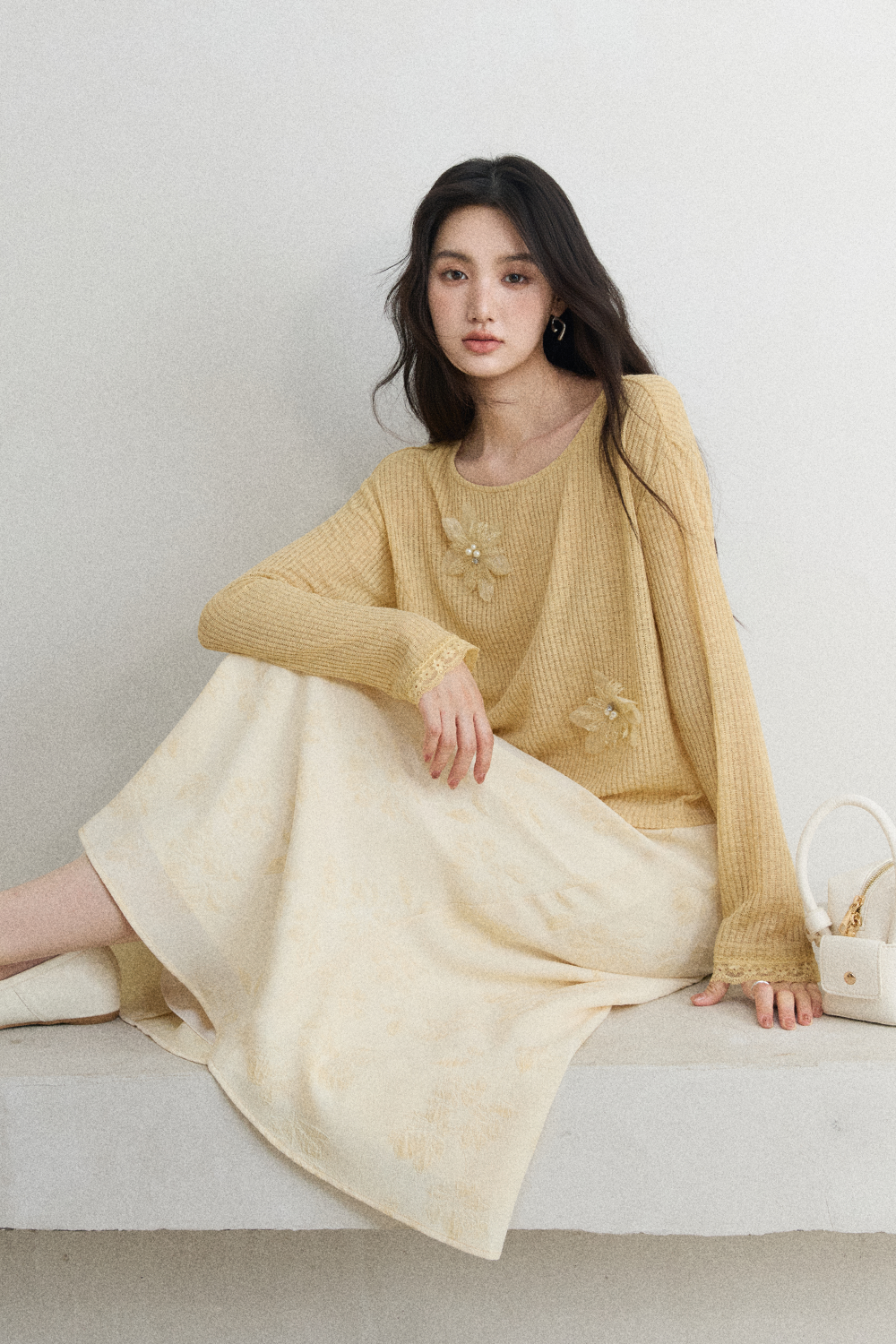 Knit Shirt and Skirt Set