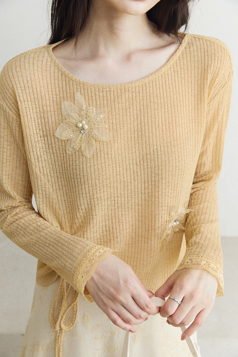 Knit Shirt and Skirt Set