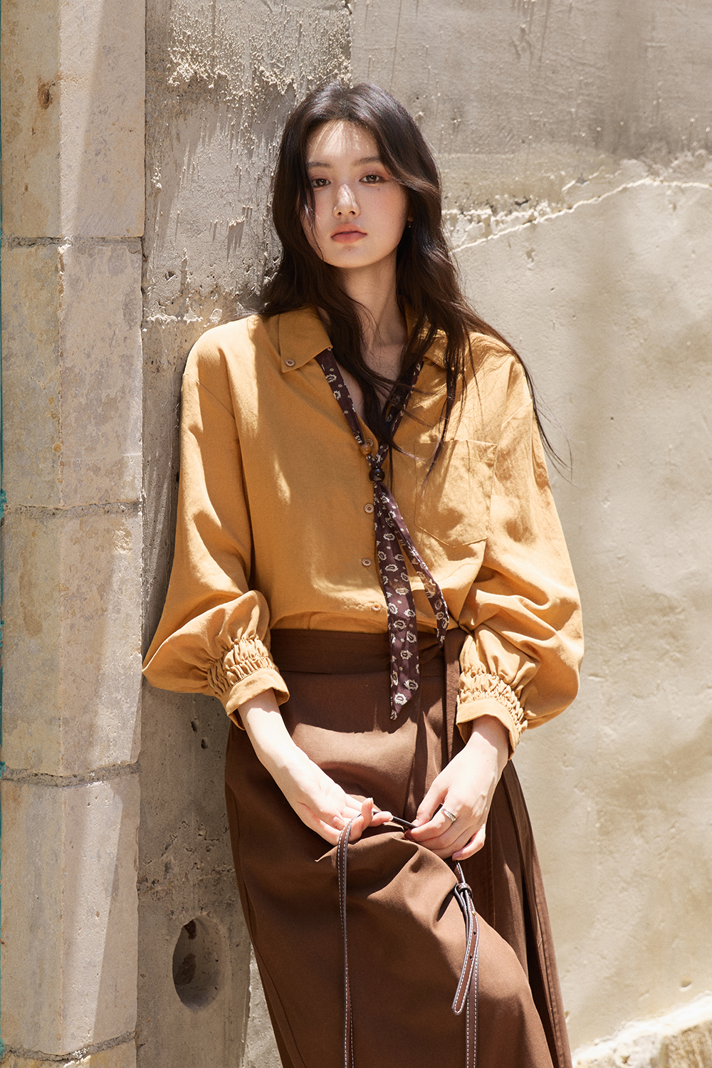 Shirts+Silk Scarf for Women