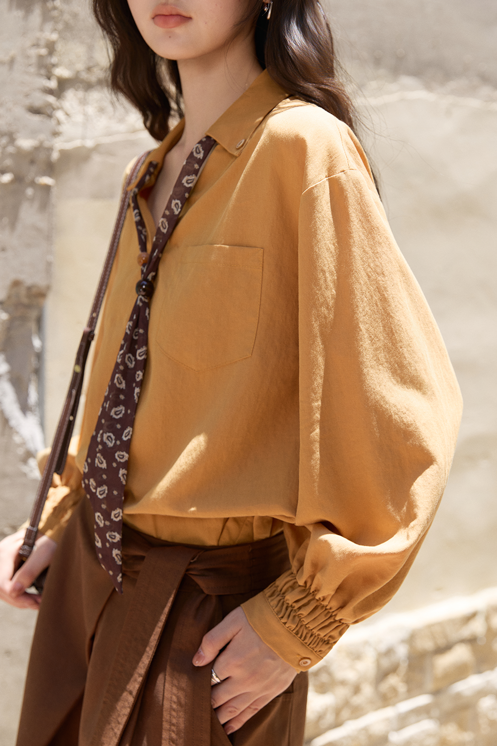 Shirts+Silk Scarf for Women