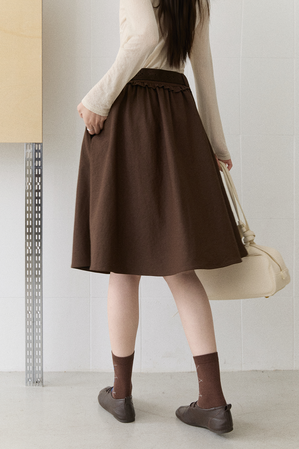 Midi Skirt +Belt for Women
