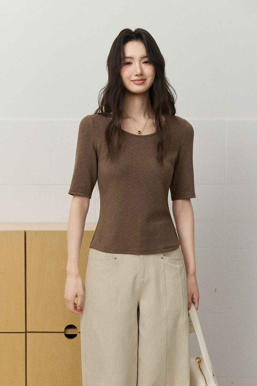 Mid-length Sleeve T-shirt for Women