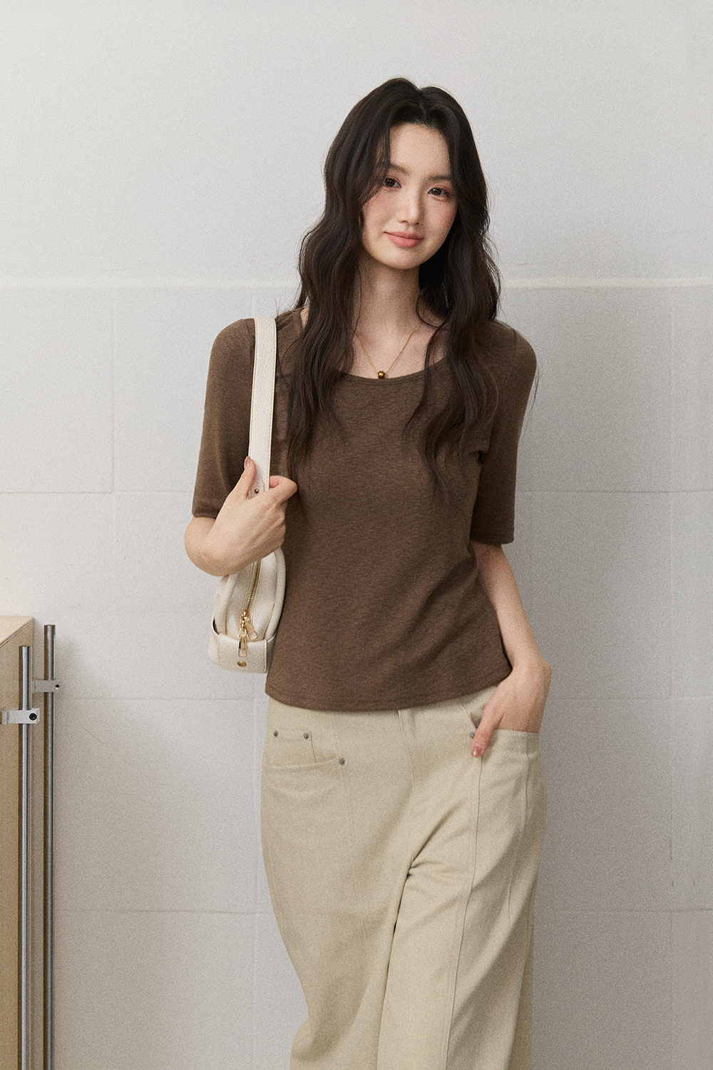 Mid-length Sleeve T-shirt for Women