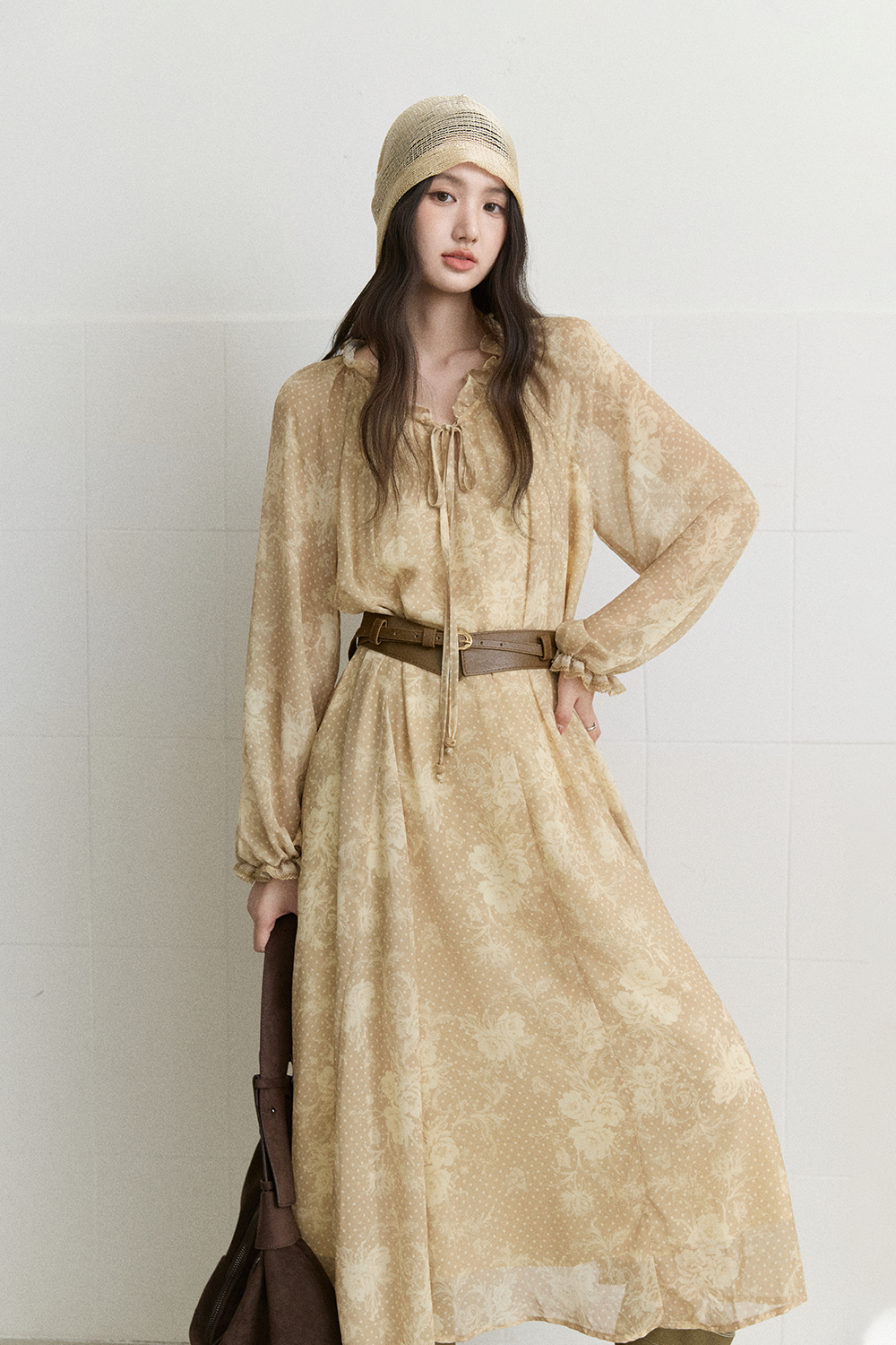 Maxi Dress+ Belt for Women