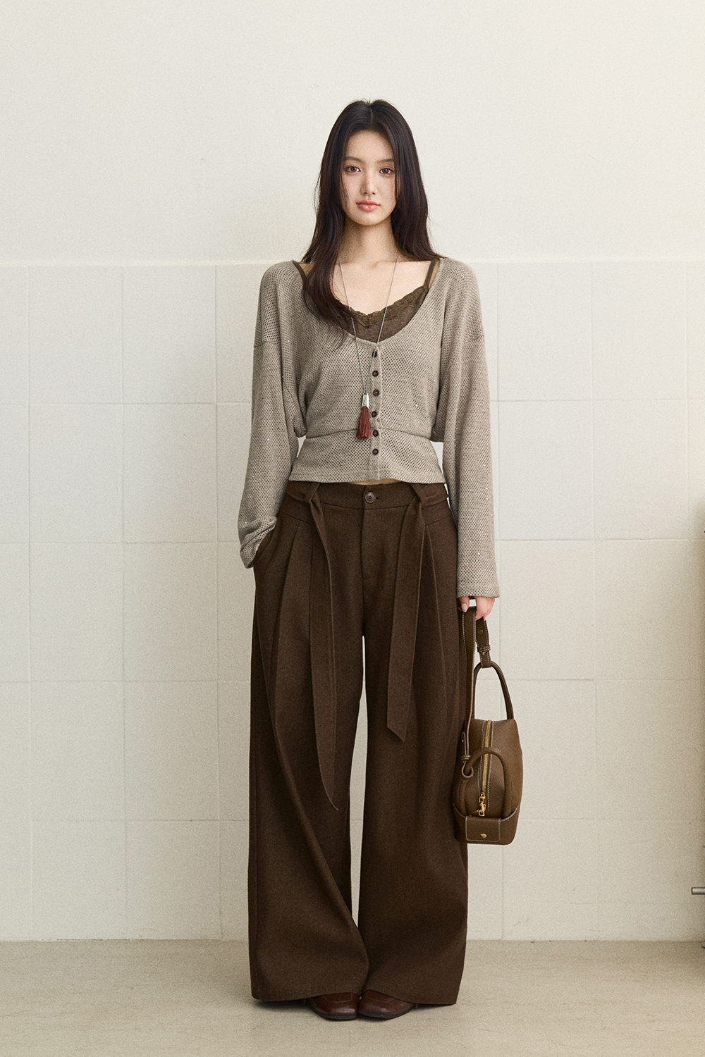 Knit Shirt+Camisole for Women MISHOW