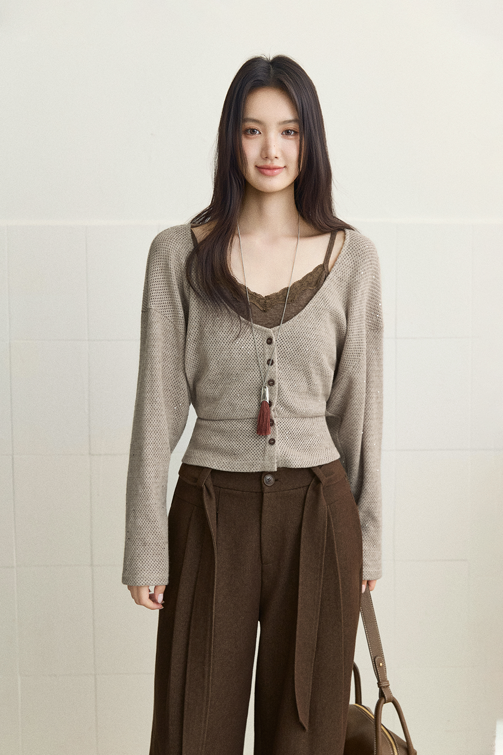 Knit Shirt+Camisole for Women MISHOW