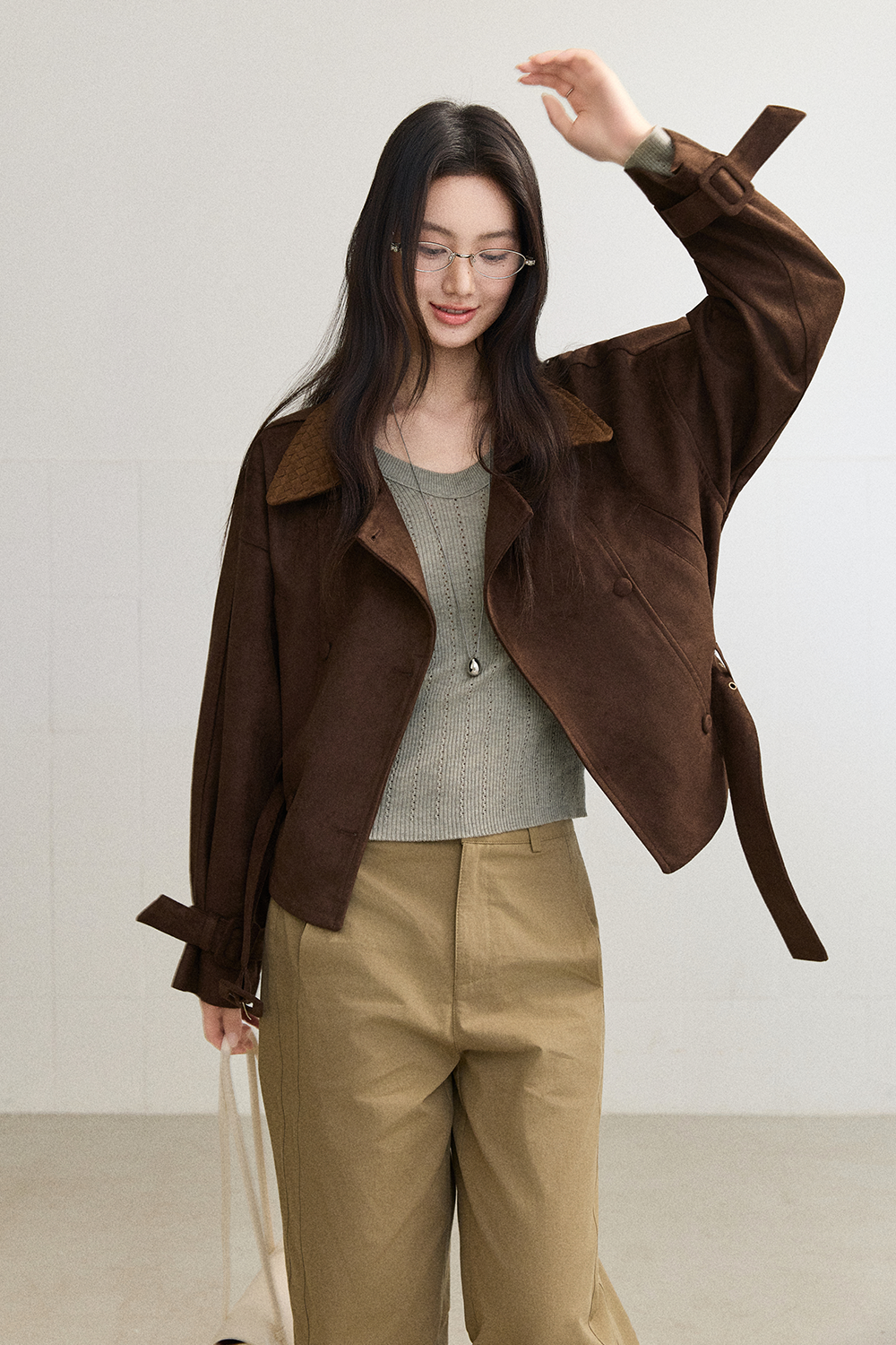 Coat+Belt for Women MISHOW